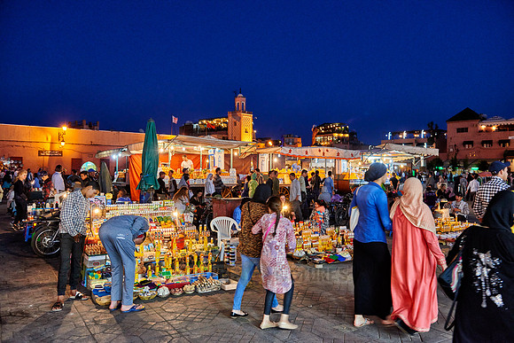 Jemaa el-Fnaa at night