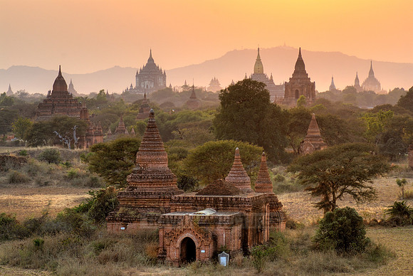 sunset over Bagan