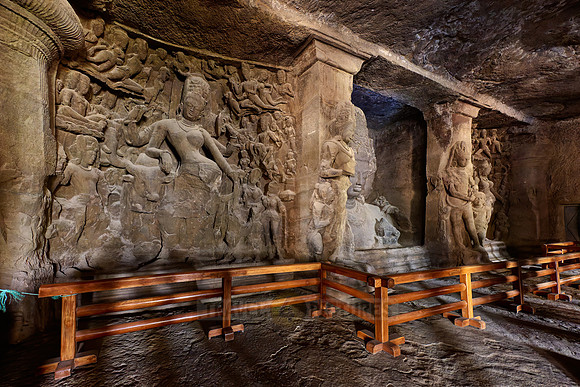 Elephanta caves, Ardhanarishvara, Mumbai