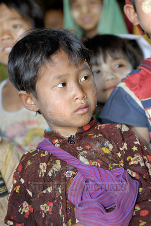 School children in a rural village near Lake Inle