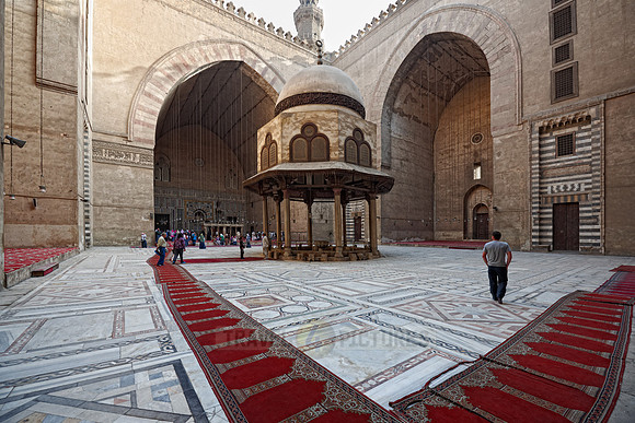 inner courtyard of Sultan Hassan Mosque