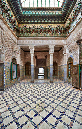interior view with strong decoration of Telouet