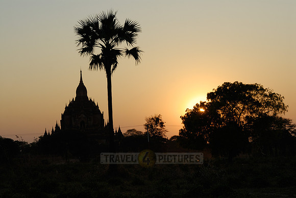 sunset over Bagan