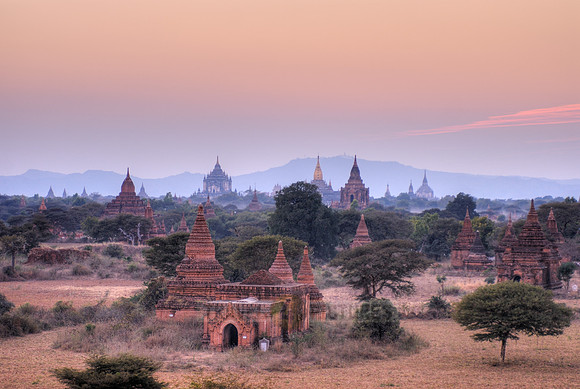 sunset over Bagan