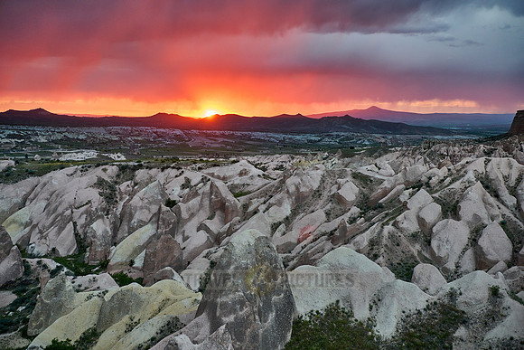 sunset over Red Valley, Goreme