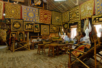 showroom of tapestry, marionettes and other souvenirs