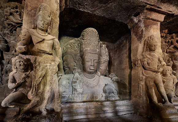 the Eternal Shiva, the Sadashiva, Elephanta caves, Mumbai