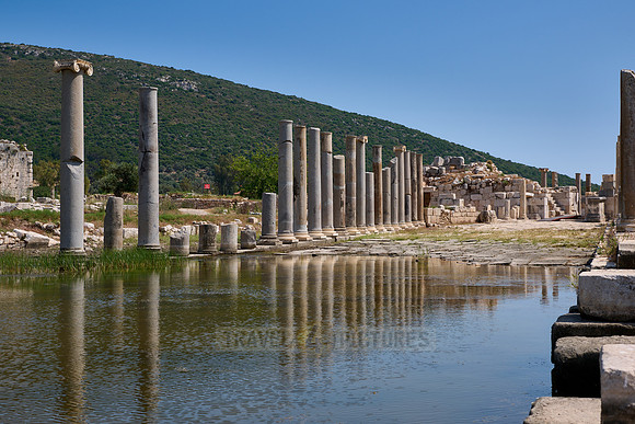collonnaded harbor street of Patara