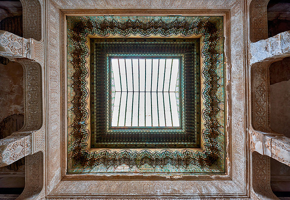 interior view with strong decoration of Telouet