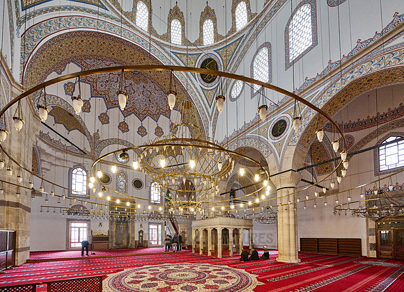 inside view of Selimiye Mosque, Konya