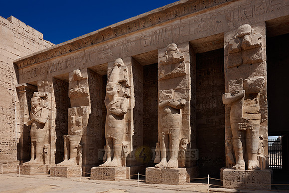 Medinat Habu, Tempel von Ramses III., Luxor, Aegypten, Afrika |Medinat Habu, temple of Ramses III., Luxor, Egypt, Africa|