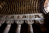 interior shot of Ajanta caves, cave 19