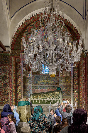 inside shot of Mausoleum and museum of Mevlana Rumi