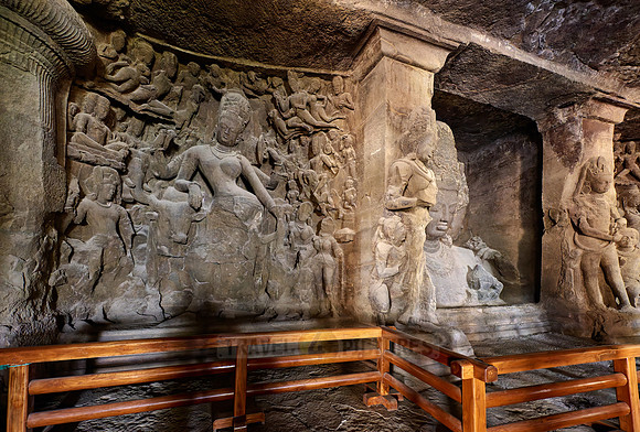 Elephanta caves, Ardhanarishvara, Mumbai