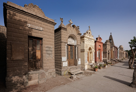 cemetery with tombs