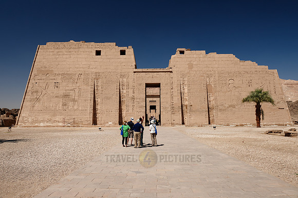 first pylon inside Mortuary Temple of Ramesses III