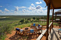 Blick von einer Terrasse des Polentswa Tented Camp  |view from terrace of Polentswa Tented Camp|