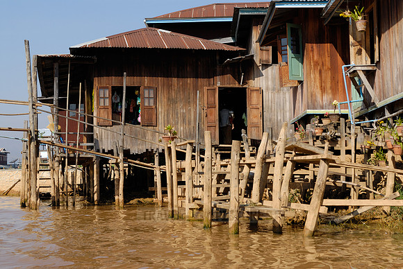 pile-dwellings of swimming village