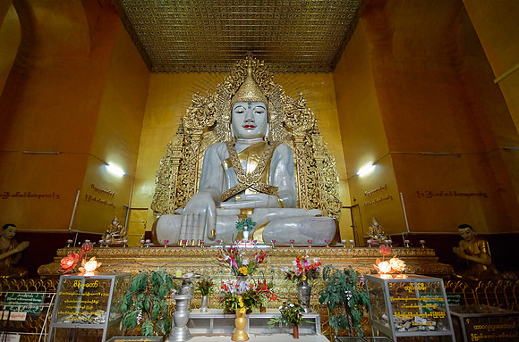 sitting Buddha made from one single marble block