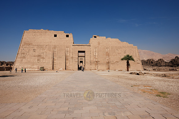 first pylon inside Mortuary Temple of Ramesses III