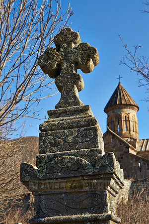 graveyard with tombs