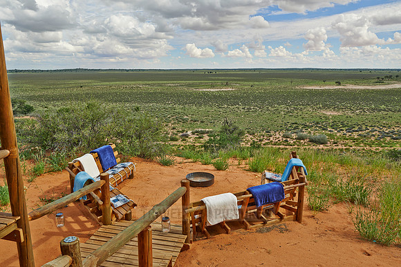 view from main area Polentswa Tented Camp