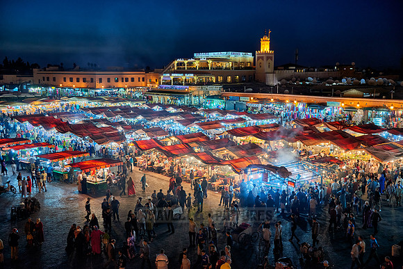 Jemaa el-Fnaa at night