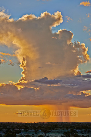 strong rain clouds during sunset