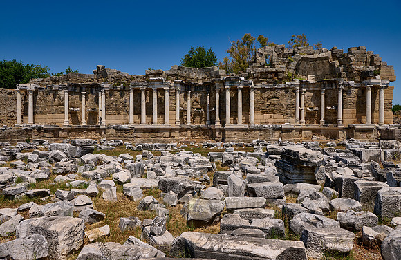 Nymphaeum in ruins of the Roman city of Side