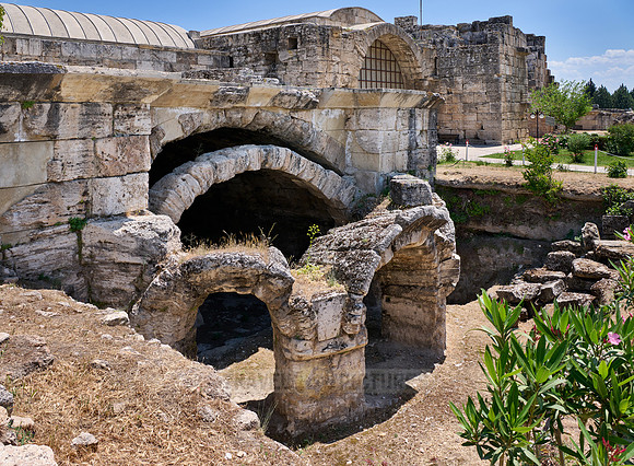 ruins of Great baths in Greek Hierapolis