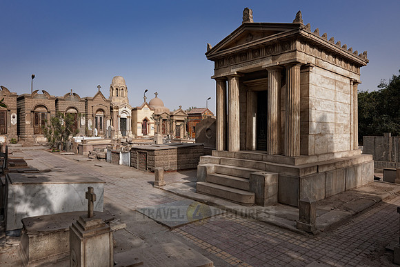 cemetery with tombs