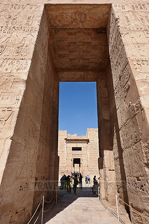 first pylon inside Mortuary Temple of Ramesses III