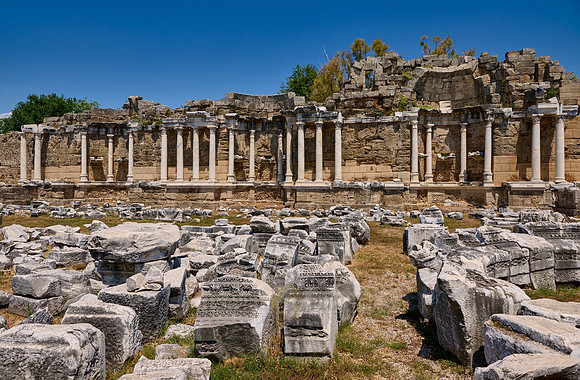 Nymphaeum in ruins of the Roman city of Side