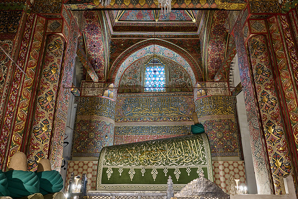 inside shot of Mausoleum and museum of Mevlana Rumi