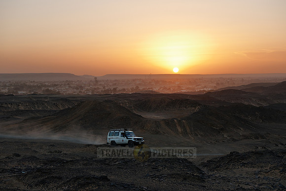 desert landscape at sunset