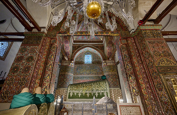inside shot of Mausoleum and museum of Mevlana Rumi