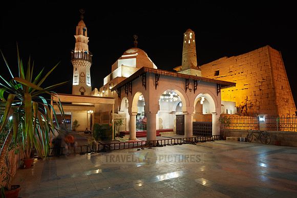 night shot of Mosque of Abu el-Haggag
