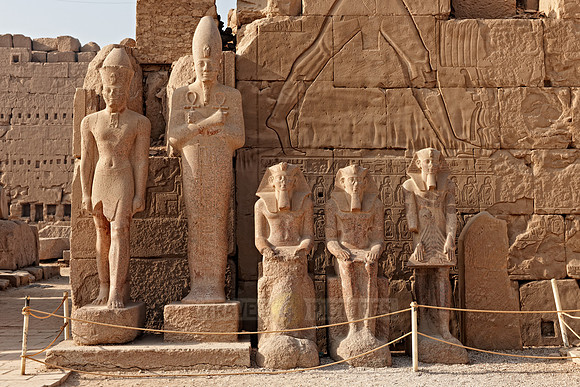 statues inside Karnak