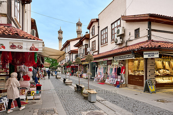 Bazaar and old town of Konya