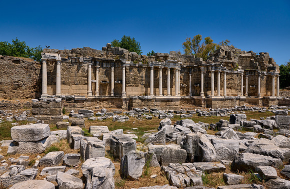 Nymphaeum in ruins of the Roman city of Side