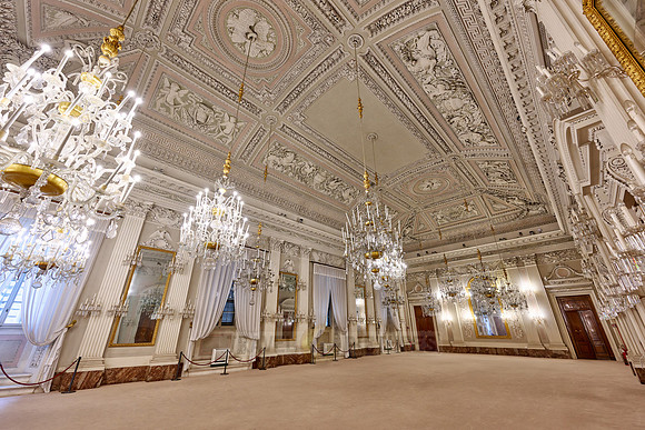 Sala Bianca, inside view of Palazzo Pitti