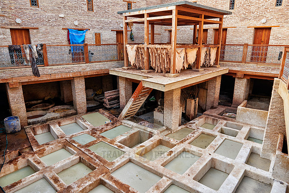 refurbished leather tannery in Old Fez