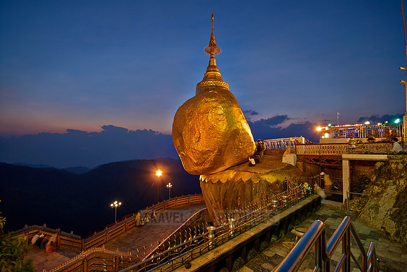 twilight at illuminated The Golden Rock