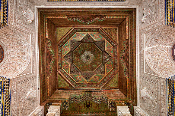 interior view with strong decoration of Telouet