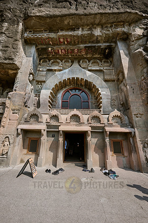Ajanta caves, facade of cave 9