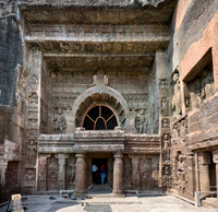 Ajanta caves, facade of cave 19, Aurangabad