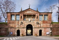 Porta San Pietro, city gate of city wall of Lucca