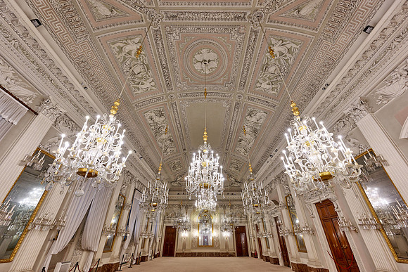 Sala Bianca, inside view of Palazzo Pitti