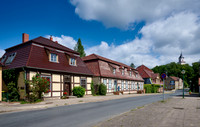 typical half-timbered house in Boitzenburg