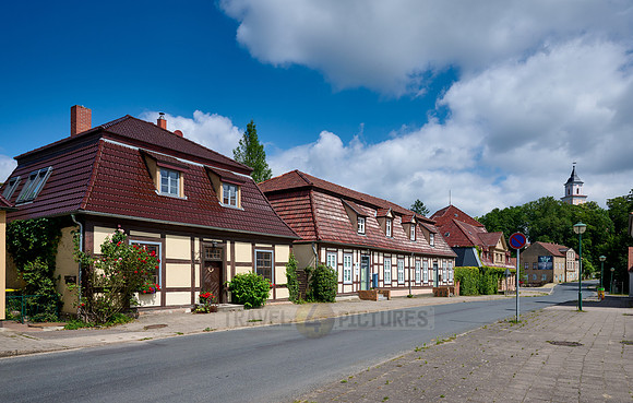 typical half-timbered house in Boitzenburg